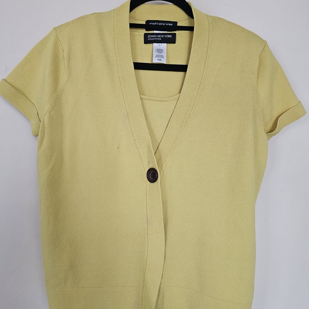 Jones New York Yellow Knit Top